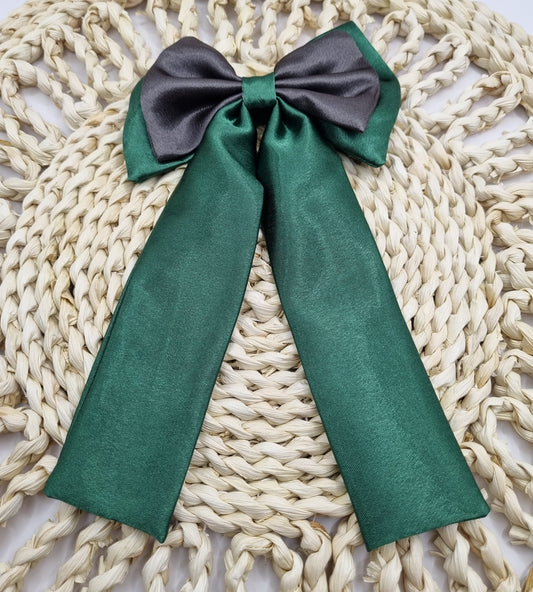 Lazo Margarita Gris y Verde oscuro