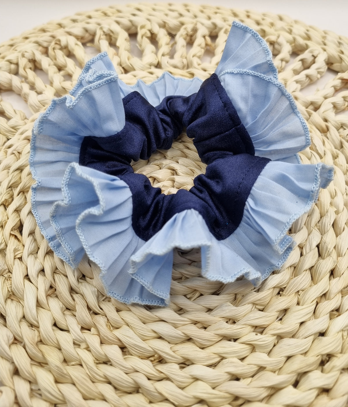 Mini Rumba Azul Marino y Celeste — Plisado Popelina